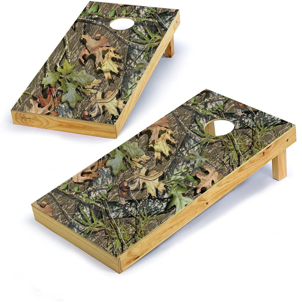Mossy Oak Graphics, Cornhole Board Wrap Kit, Obsession, 2 Pieces of 24.5 x 48.5, Peel and Stick Vinyl, Pre-Cut Hole