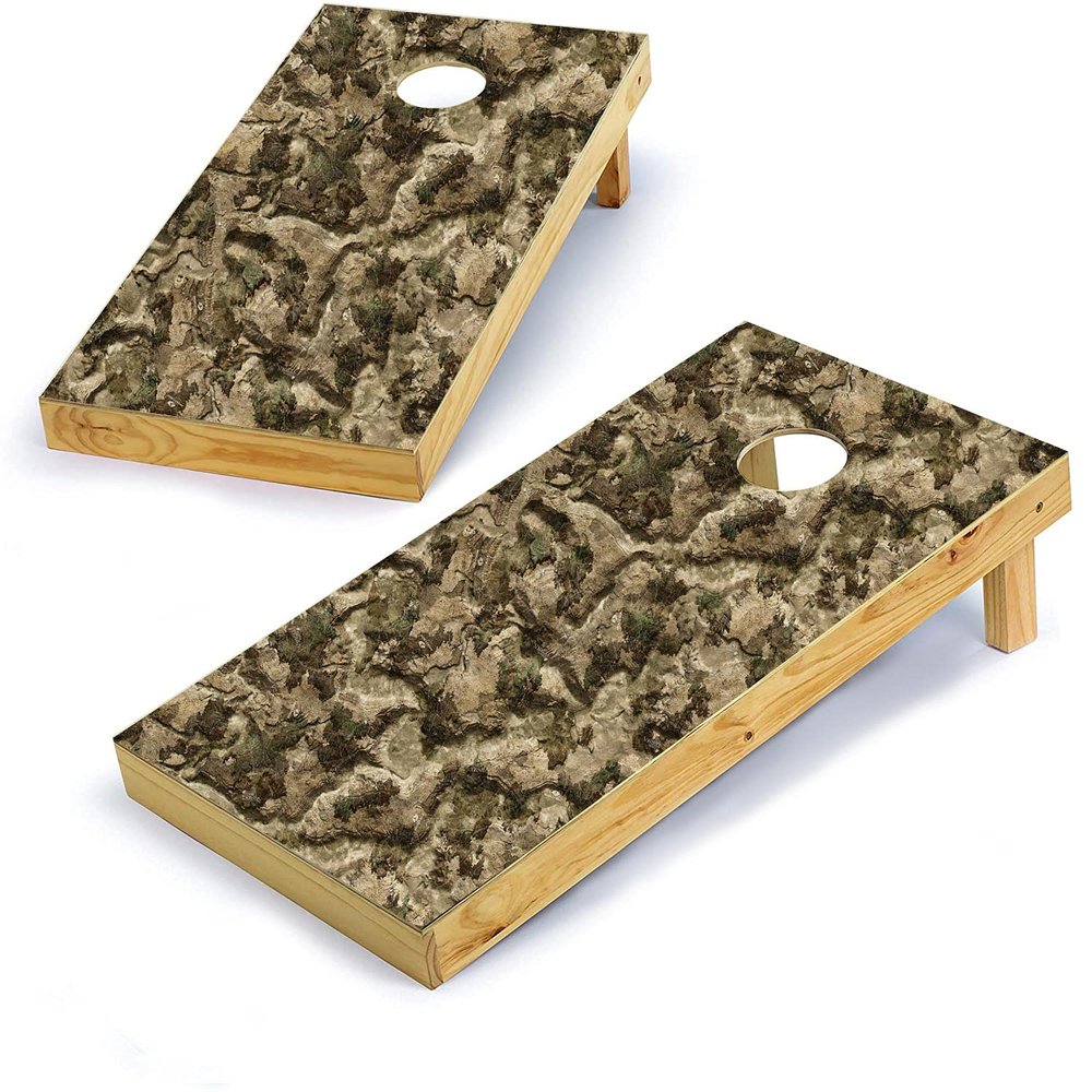Mossy Oak Graphics, Cornhole Board Wrap Kit, Elements Terra Bayou, 2 Pieces of 24.5 x 48.5, Peel and Stick Vinyl, Pre-Cut Hole