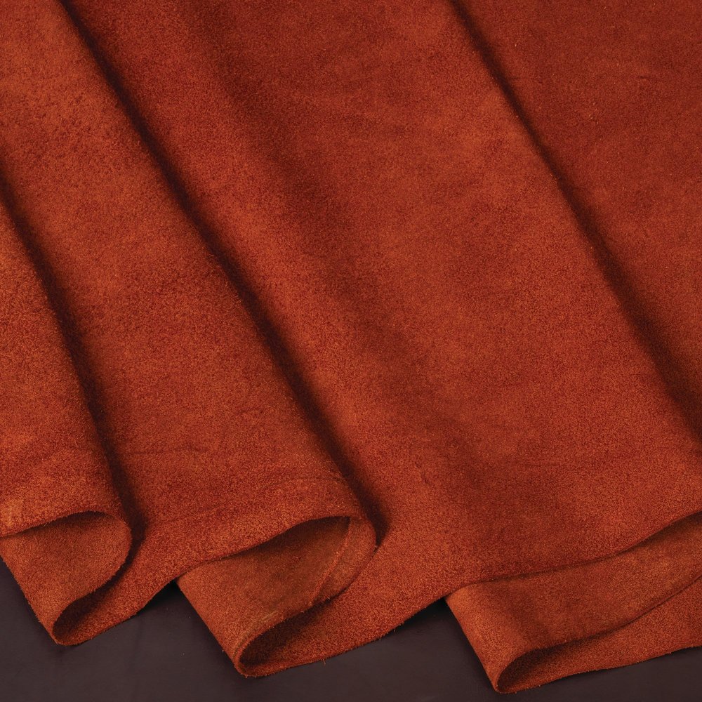Weaver Leather Supply Hermann Oak Heritage 1881 Suede Leather, 12" x 24", 3 to 4 oz., Chesnut
