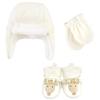 Hudson Baby Unisex Trapper Hat, Mitten and Bootie Set, Giraffe, 6-12 Months, Giraffe, 6-12 Months US view 1