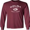 Joe's USA Koloa Surf Vintage Logo Heavy Cotton Long Sleeve T-Shirt, Large, Maroon view 1