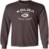 Joe's USA Koloa Surf Vintage Logo Heavy Cotton Long Sleeve T-Shirt, Large, Brown view 1