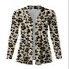 Women's Lightweight Open Front Cardigans with Pockets Thin Leopard Animal Printed Black Sweater Plus Size Cardigan (ANI_Mocha/Khaki/Black, Small) view 1