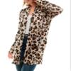 Women's Lightweight Open Front Cardigans with Pockets Thin Leopard Animal Printed Black Sweater Plus Size Cardigan (ANI_Mocha/Khaki/Black, Small) view 2