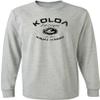 Joe's USA Koloa Surf Vintage Logo Heavy Cotton Long Sleeve T-Shirt, Large, Athletic Heather view 1
