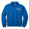 Sorority Letters Shop Phi Beta Sigma Quarter Zip Cadet Collar Sweatshirt - Phi Beta Sigma Fraternity Merchandise (L) Blue view 1