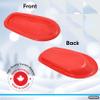 Superio Toboggan Snow Sled for Kids and Adults, 36" and 48" Heavy Duty Plastic Slider with Handles and Hole for Pull Ropes- Kid and Adult Winter Fun, 3 Pack (Red-48) view 4