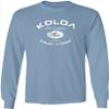 Joe's USA Koloa Surf Vintage Logo Heavy Cotton Long Sleeve T-Shirt (Stoneblue, Large Tall) view 1