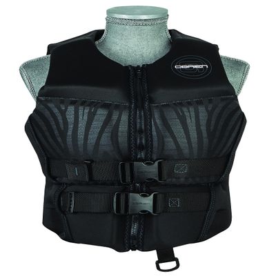 O'Brien Women's Flex V-Back Life Jacket, Black, X-Large