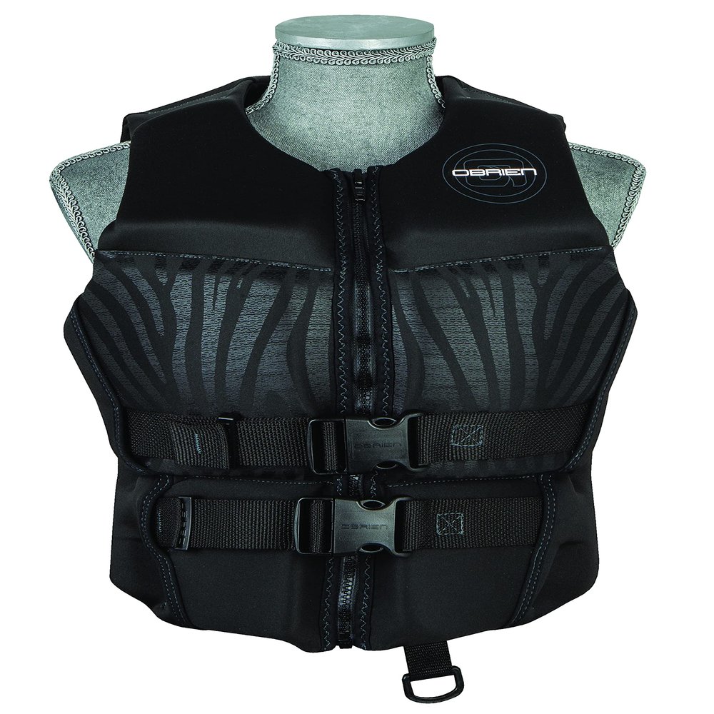 O'Brien Women's Flex V-Back Life Jacket, Black, X-Large