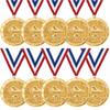 Crown Awards Attendance Medals - Sold in Packs of 10-2" Shiny Gold Perfect Attendance Medals with Ribbon Prime view 1