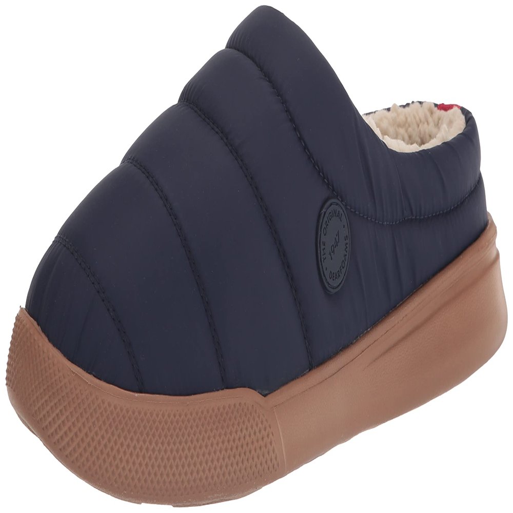 Dearfoams Men's Andre Indoor Outdoor Memory Foam Sport Lounge Clog Slipper, Peacoat, Large