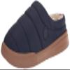 Dearfoams Men's Andre Indoor Outdoor Memory Foam Sport Lounge Clog Slipper, Peacoat, Large view 1