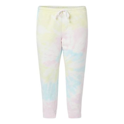 Unisex Drawstring Fleece Jogger Pants - Activewear Sweats Sweatpants (Large, Tie Dye Sunset Swirl)