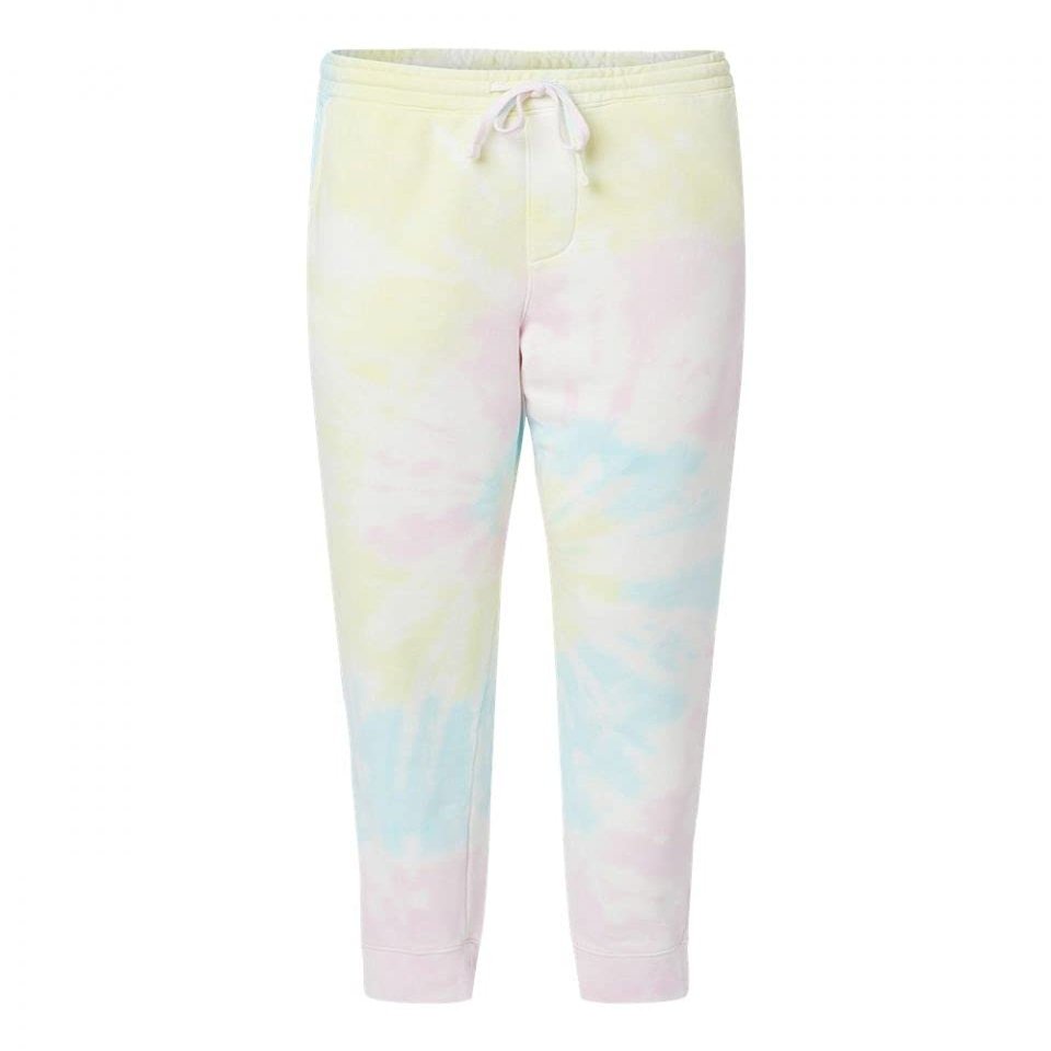 Unisex Drawstring Fleece Jogger Pants - Activewear Sweats Sweatpants (Large, Tie Dye Sunset Swirl)