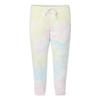 Unisex Drawstring Fleece Jogger Pants - Activewear Sweats Sweatpants (Large, Tie Dye Sunset Swirl) view 1