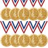 Crown Awards Music Medals - Sold in Packs of 10-2" Shiny Gold Music Medals with Ribbon Prime view 1