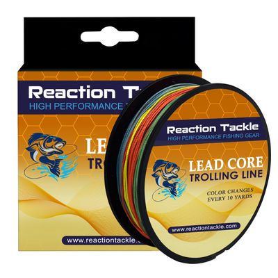 Reaction Tackle Lead Core, Metered Trolling Braided Line Multi-Color - 27LB / 200yds