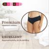 ESTEEZ Small Black Cotton Underwear for Women - Mid-Waisted Briefs, Soft & Breathable Ladies Panties Multi-Pack (EX804248-BLK-6PK-S) view 3