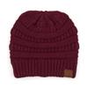 C.C Exclusives Cable Knit Beanie - Thick, Soft & Warm Chunky Beanie Hats (HAT-888) Berry Mix view 1