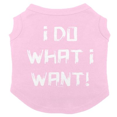 I Do What I Want - Bratty Dog Shirt (Pink, 3X-Large)