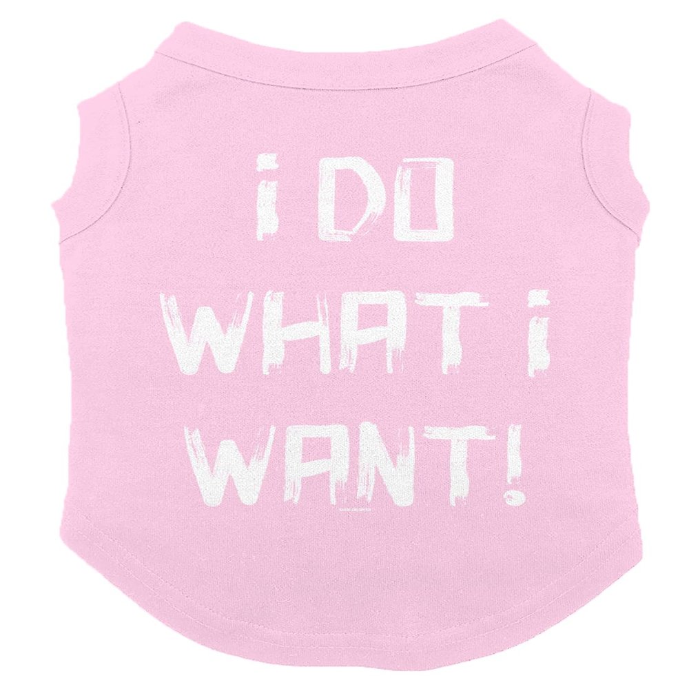 I Do What I Want - Bratty Dog Shirt (Pink, 3X-Large)