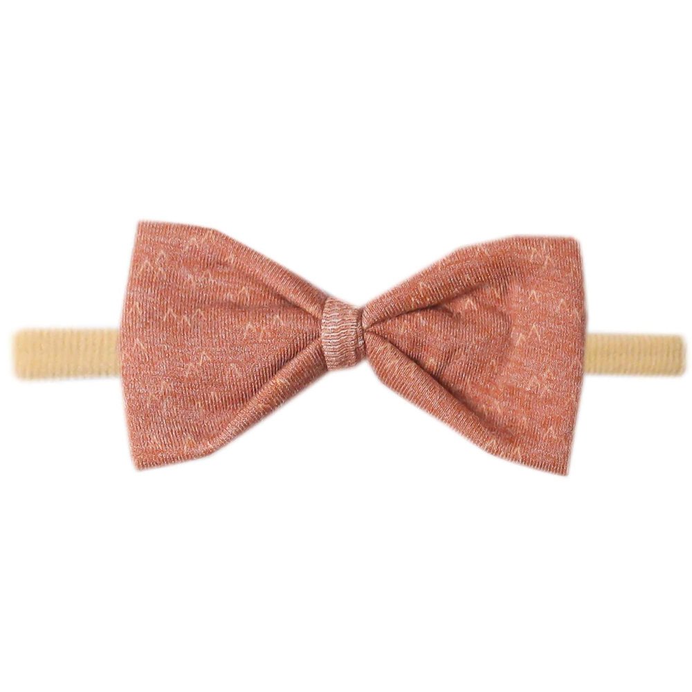 Copper Pearl Bowtie Baby Bow Rocky