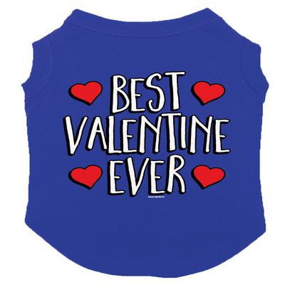 Best Valentine Ever - Dog Shirt (Royal Blue, 2X-Large)