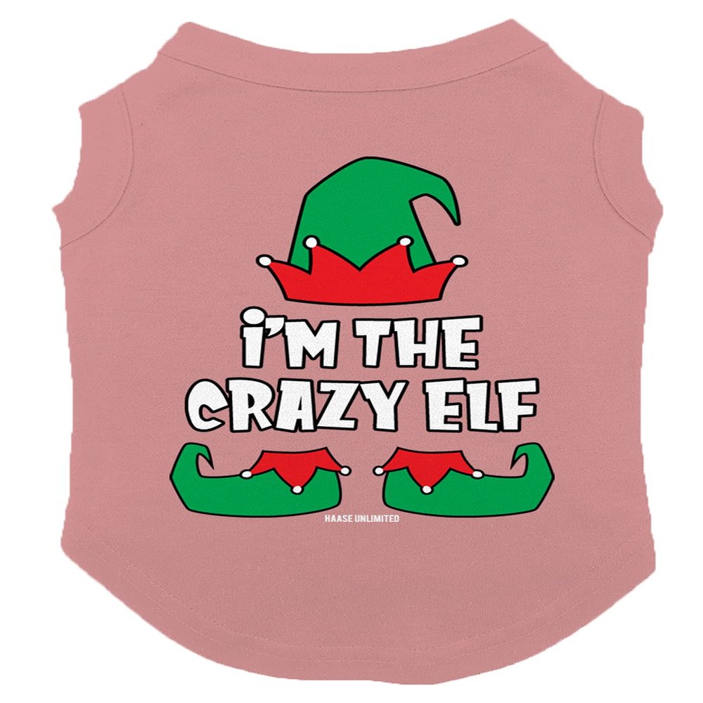 I'm The Crazy Elf - Dog Shirt (Mauve, X-Small)