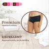 ESTEEZ Small Black Cotton Underwear for Women - Soft Boyshort Panties - Mid Waisted Breathable Stretch Boxer Briefs Multi Pack (EX804249-BLK-6PK-S) view 3