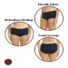 ESTEEZ Small Black Cotton Underwear for Women - Soft Boyshort Panties - Mid Waisted Breathable Stretch Boxer Briefs Multi Pack (EX804249-BLK-6PK-S) view 4