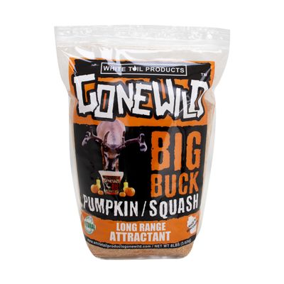 Whitetail Products Gone Wild, Pumpkin/Squash Powder Deer Attractant, 8 LB., Premium Deer Attractant, Natural Flavors, G0261