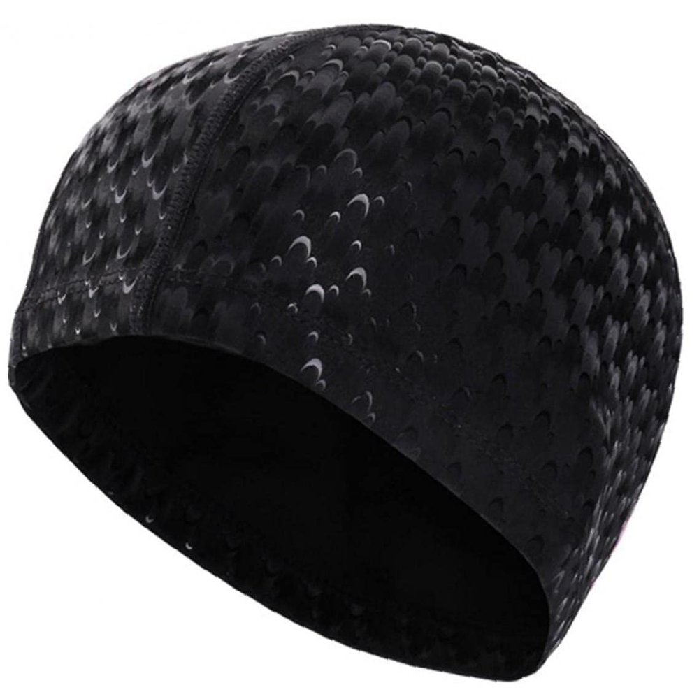 Froiny Adult Swimming Cap Polyurethane Swim Pool Hat Elastic Ear Protection Caps Professional Non-Slip Swim Cap for Men Women