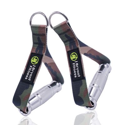 J Bryant Fitness Metal Gym Handles for Cable Machine Attachment Heavy Duty Aluminum Alloy Handle Grips Durable Workout Handles for Resistance Bands Pulley LAT Pulldown System (Camouflage)