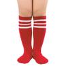 Zando Kids Soccer Socks 4-6 Years Boys Youth Baseball Softball Football Sport Stocking & Girls School Uniform Knee High Socks Cotton Moisture-Wicking 1 Pairs Red White Striped 4-6 Years view 1