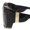 Dioptics / Solar Shield Polarized Oval Fits Over Sunglasses AZT- FO-029, Glossy Black frame, Smoke lenses Large, FO-029 BLK view 2