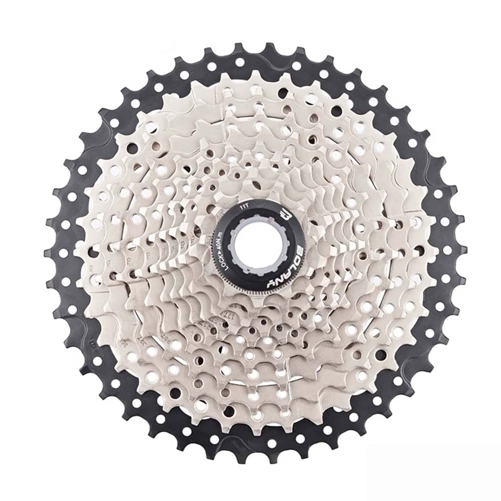 Mountain bike 11Speed 11-42T gearwheel Silver&black steel MTB bicycle freewheel for shimano HG sram cycling sprocket accessories (11Speed 11-42T Black)