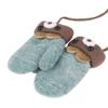 TINAYAUE Knitted Wool Gloves Winter Warm Fluffy Full Finger Mittens Cute Cartoon Gloves Thicken Velvet Hanging Neck Mittens 0-3 Y view 4