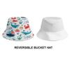 WIRESTER Reversible Bucket Hat Unisex Girl Women Men for Summer Outdoor Travel - Marine Boat Crab Pattern view 2