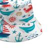 WIRESTER Reversible Bucket Hat Unisex Girl Women Men for Summer Outdoor Travel - Marine Boat Crab Pattern view 4