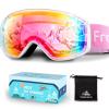 Freela Ski Goggles Snowboard Snow Skiing Snowboarding Equipment Winter Snow Sport Glasses Goggles Anti-fog UV Protection Mirror Clear Goggles for Toddler Kids Girl Boy Youth Snowmobile Snowboard Gear view 1