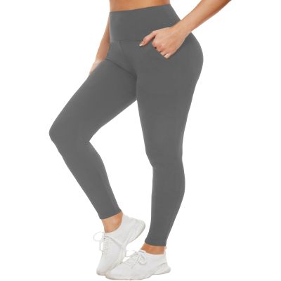 Aoliks Leggings with Pockets for Women - High Waist Tummy Control Yoga Pants Running Gym Workout Dance Pants(Black,Large-X-Large)