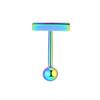 COLORFUL BLING 14g Surgical Stainless Steel Bar Belly Button Rings Set Navel Barbell Ball Studs Body Piercing Jewelry-Rainbow view 1