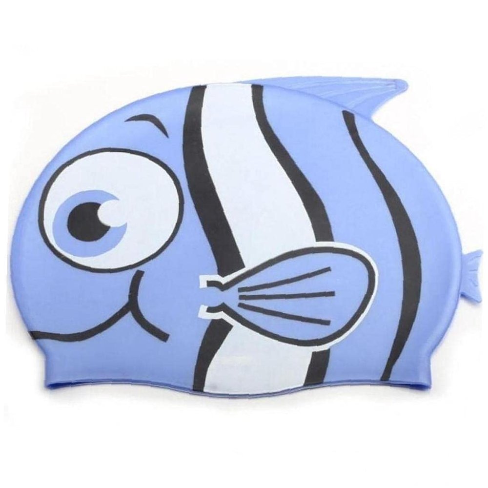 1pc Kids Swimming Cap Children Watersport Ear Protector Waterproof Cartoon Fish Diving Hat Elastic Silicone Swim Pool Caps for Boys Girls