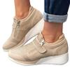 BeaYoo Comfy Elegant Orthopedic & Extremely Soft Shoes, Women's Breathable Lightweight Walking Sneakers, Correct Your Posture Balancing Feet (Khaki,9) view 1