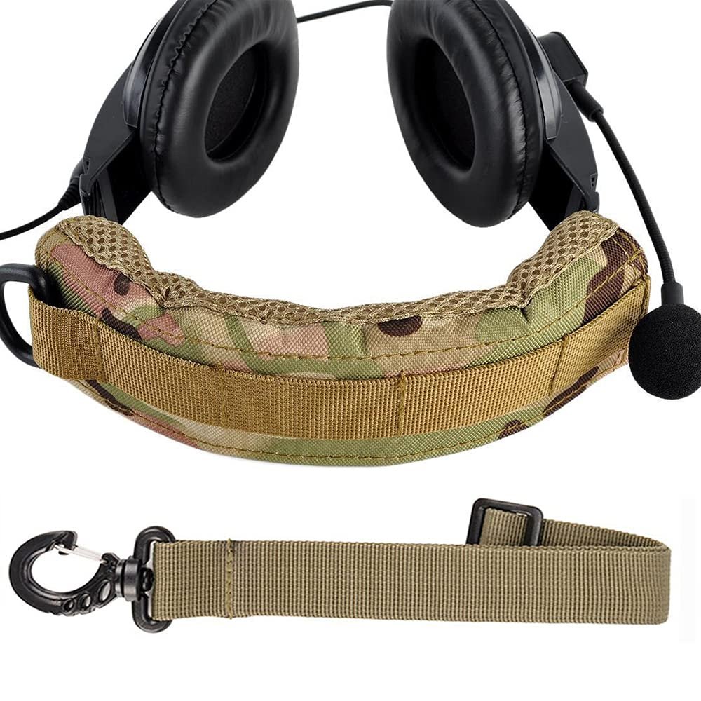 Headphone Headband Cover Wrap Advanced Modular Headset Shooting Earmuffs Protector Sleeve Cushion Pad For Tactical Hunting Earmuffs(Camo)