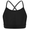 Moggemol Kids Girls Basic Sports Bra Sleeveless Crisscross Keyhole Back Crop Top for Dance/Yoga/Running Black-C 16 view 2