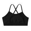 Moggemol Kids Girls Basic Sports Bra Sleeveless Crisscross Keyhole Back Crop Top for Dance/Yoga/Running Black-C 16 view 3