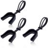 TOODOO 3 Pcs Youth Mouth Guard with Strap - Soft Mouthpiece for Lacrosse, Basketball, Martial Arts, Hockey (Black) view 1