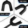 TOODOO 3 Pcs Youth Mouth Guard with Strap - Soft Mouthpiece for Lacrosse, Basketball, Martial Arts, Hockey (Black) view 4